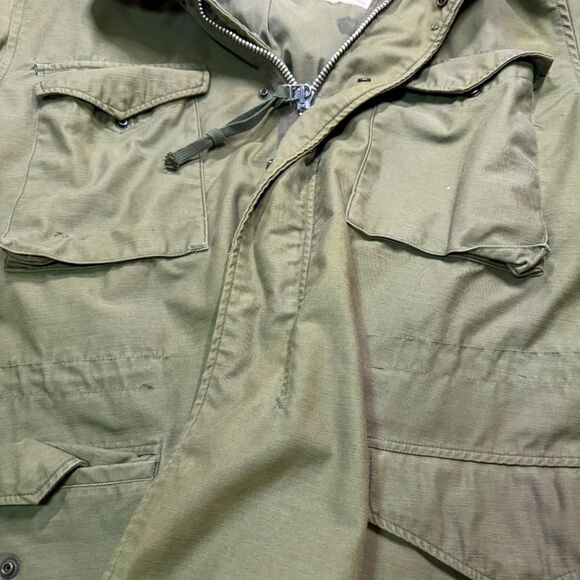 Vtg US Army M-65 Field Jacket Medium Regular OG-107 Vietnam Era Unauthenticated - Picture 15 of 16